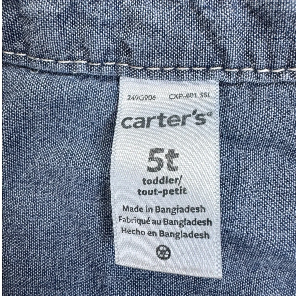 Boys 3pc Bundle Carters Denim Shirt Old Navy Gamer Polo Shirt Kids Joggers